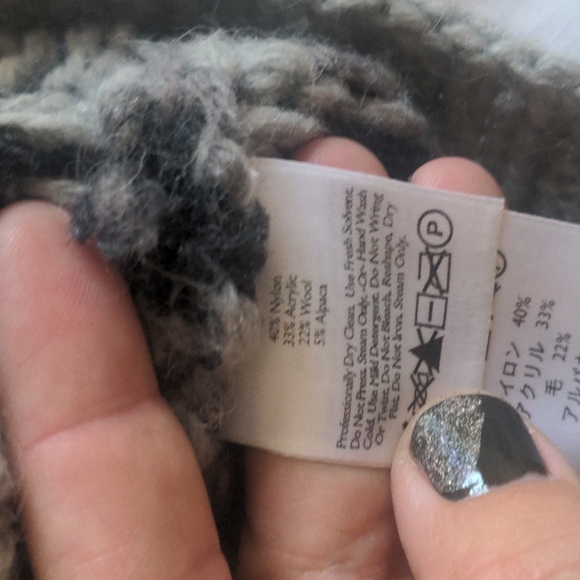 Eddie Bauer, medium, gray wool sweater - Picture 4 of 4